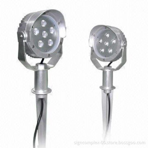 IP66 LED Garden Light with 6 pieces 3W Edison LEDs and 140 x 104 x 492mm Production dimensions